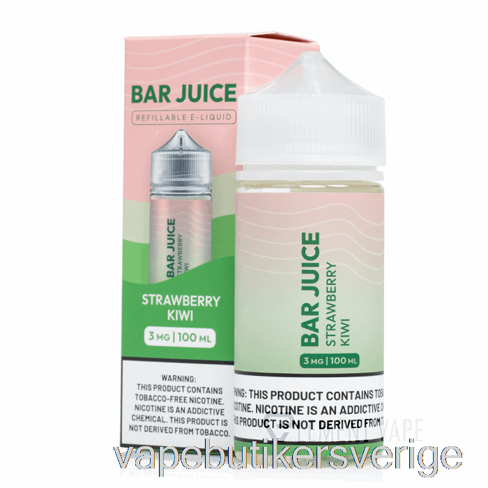 Vape Sverige Jordgubbskiwi - Barjuice - 100ml 3mg